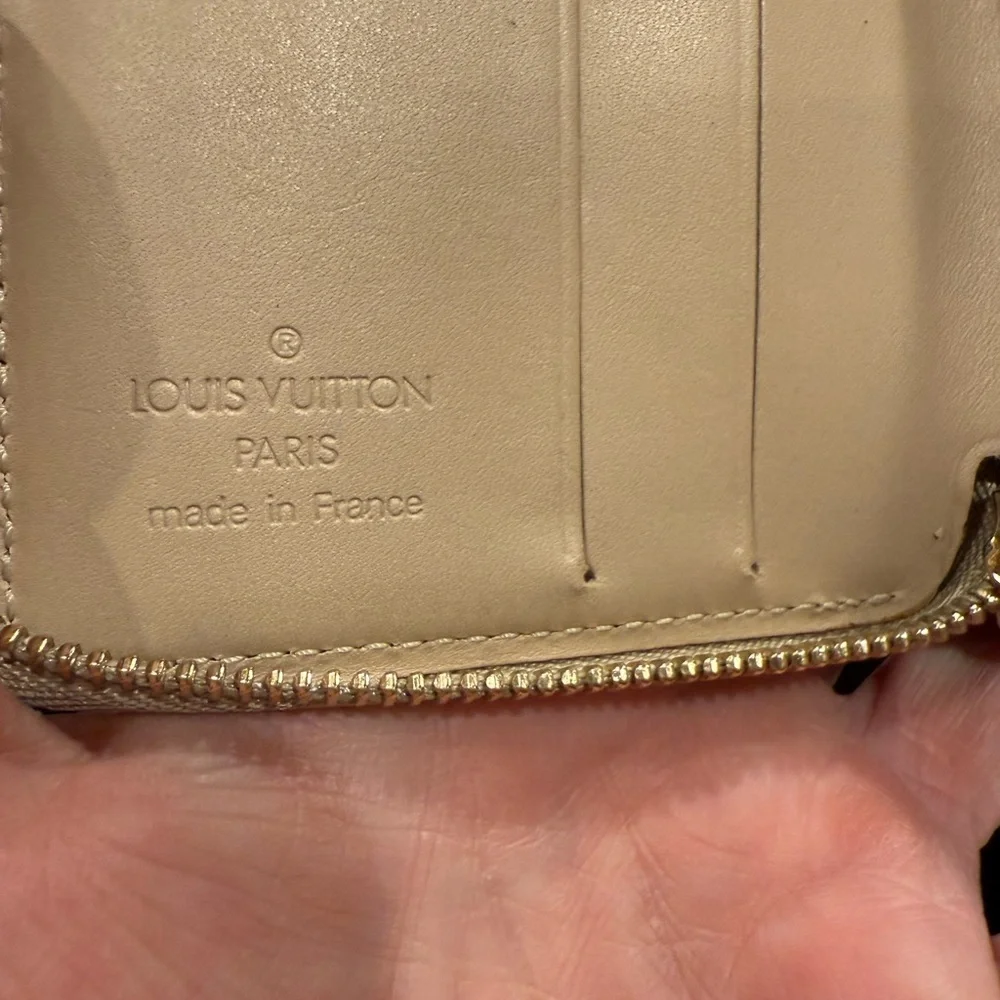 Louis Vuitton Yellow Vernis Small Zippy Wallet
